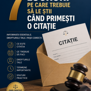 7 lucruri pe care trebuie să le știi când primești o citație - Mini-ghid digital