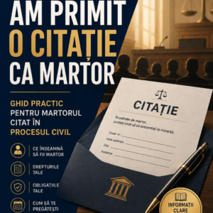 "Am primit o citație ca martor" – Ghid practic digital pentru martorul citat în procesul civil