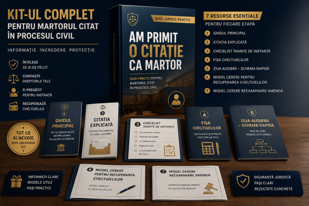 Kit Digital Complet - Am Primit O Citație Ca Martor
