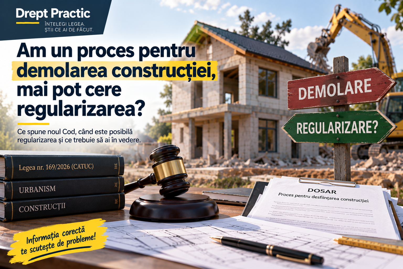 Am un proces pentru demolarea construcției. Mai pot cere regularizarea?