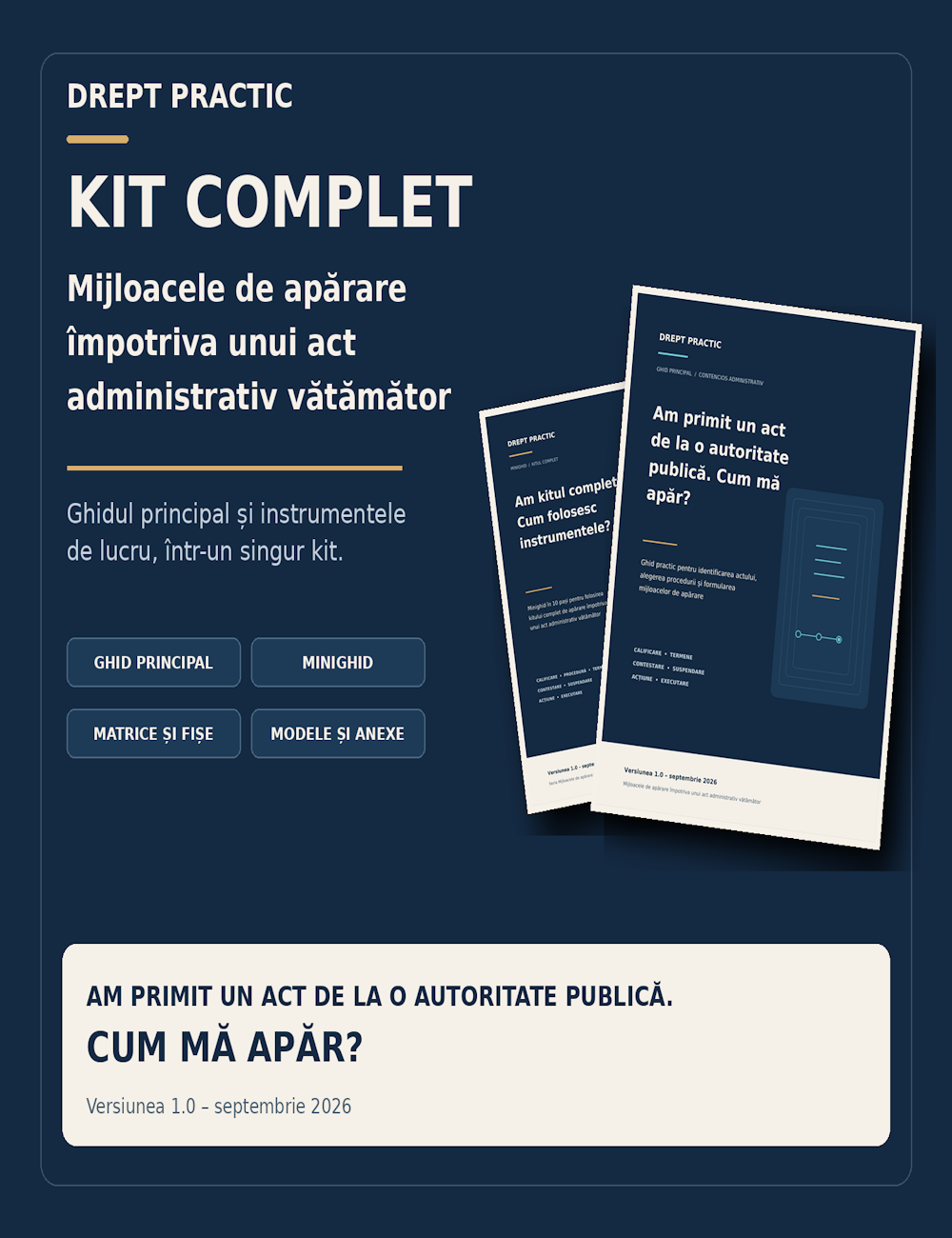Kitul digital complet „Am primit un act de la o autoritate publică. Cum mă apăr?”