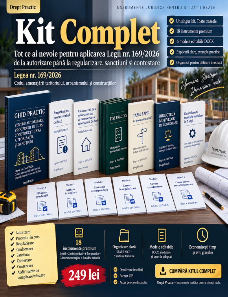 Kit Complet Digital - Legea nr. 169/2026